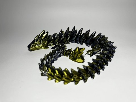 Kryształowy Smok - Metaliczno-Złoty