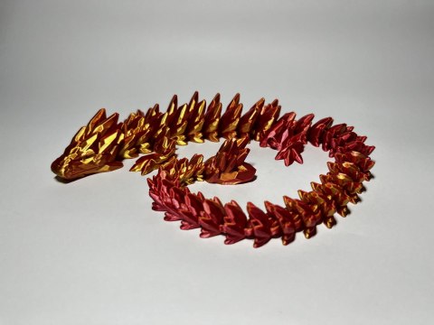 Kryształowy Smok - Złoto-Czerwony