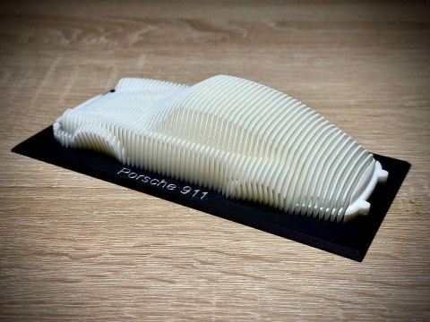 Porsche 911 Carrera figurka - model warstwowy