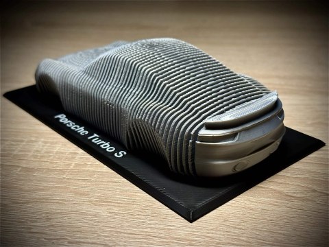 Porsche 911 Turbo S figurka - model warstwowy