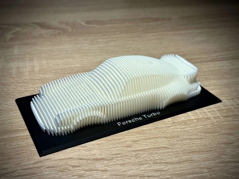 Porsche 911 Turbo figurka - model warstwowy